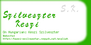 szilveszter keszi business card